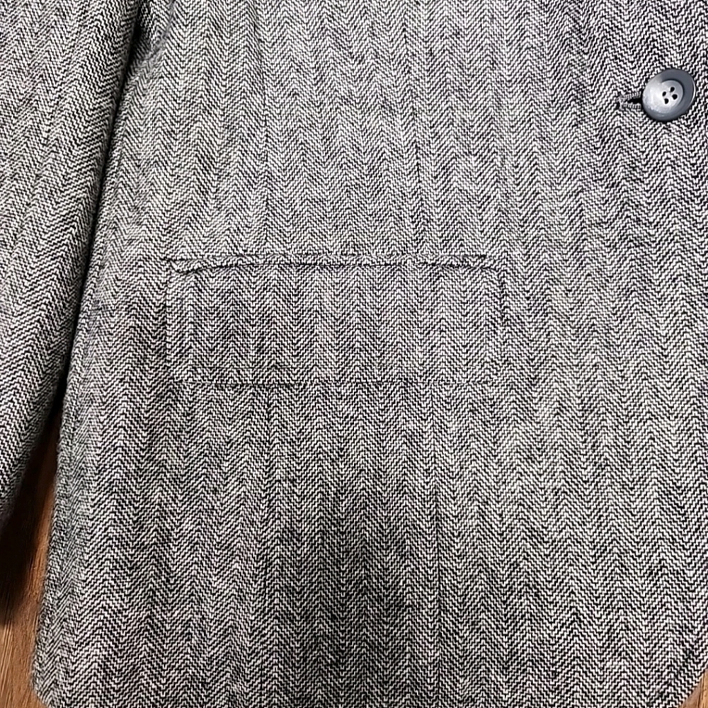 Vtg Pendleton Womens USA Made Virgin Wool Suit Skirt And Blazer S-10 Herringbone - Picture 5 of 15